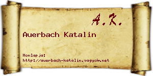 Auerbach Katalin névjegykártya