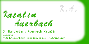 katalin auerbach business card